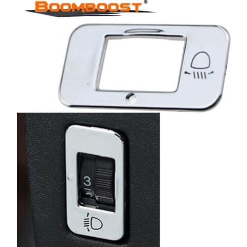 Accessories Auto ABS Chrome Headlight Adjustment Knob Switch Sequin Cover Trim Sticker Case For Peugeot 2008 3008 208 2014 2015