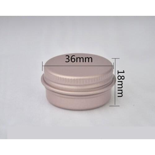 30pcs 10g Rose Gold Aluminum Tin Jar 10ml Lip Balm Container Empty Candle Jars Metal Containers Cream Pot Box ZKH82