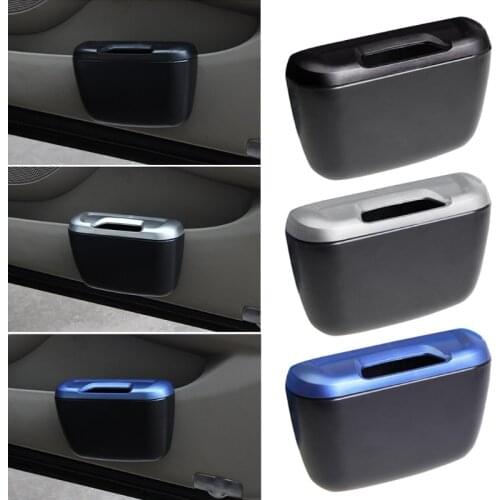 Car Trash Container Waste Trash Can ABS Hanging Wastebasket with Clip Suitable for Automotive Home Office D7YA