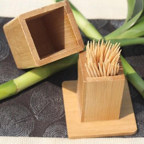 Bamboo Toothpad Bamboo Home Toothpick Box Coffee Restaurant Hotel Wood Toothpick Pot Bamboo Toothpick Box Home Table