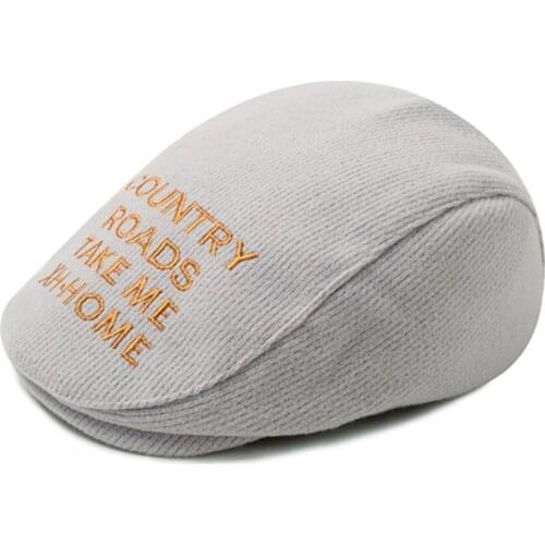 Baby Boys Berets Cotton Newborn Brown Letter Gentleman Hat Autumn Elastic Band Adjust Children Solid Top Hats KB-MZ111