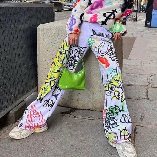 Harajuku Harem Y2k Anime Pants Women Streetwear White Straight Sweatpants Soft Girl Japanese Baggy Aesthetic 90s Wide Leg Pants