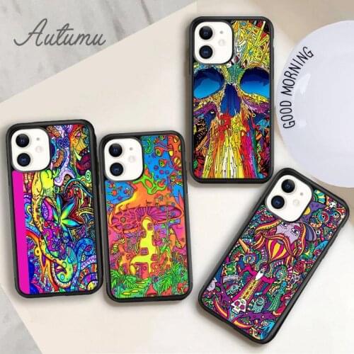 Psychedelic Visuals Phone Case for iPhone 11 12 Pro Max mini X XR XS SE 2020 5 6S 7 8 Plus Samsung Galaxy S8 S9 S10 Cover shell