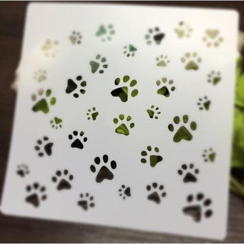 Footprint Scrapbooking tool card DIY album masking spray painted template laser drawing stencils 8071190