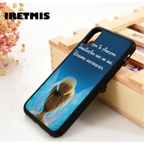 Iretmis 5 5S SE 6 6S Soft TPU Silicone phone case cover for iPhone 7 8 plus X Xs 11 Pro Max XR TINKERBELL QUOTES