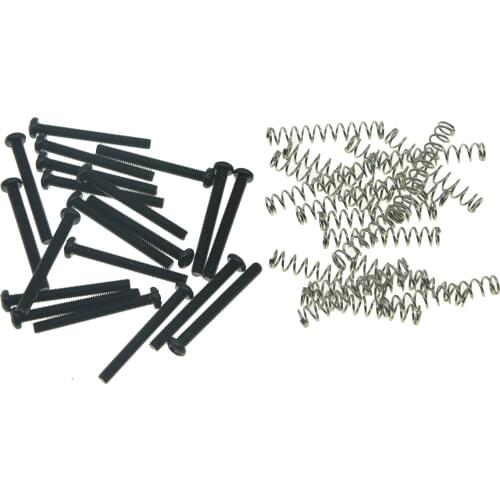 KAISH Pack of 20 Metric Thread Humbucker Pickup Height Screws Guitar Pickup Screws with Springs Fits Epip SG Import Pickups