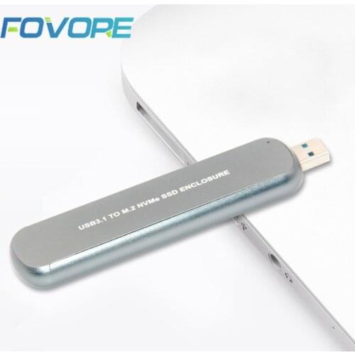 M2 SSD Case NVME Enclosure USB 3.1 to PCI-E NVME M.2 SSD Hard Disk Case Box External Hard Drive Case for 2242/2260/2280 M.2 SSD