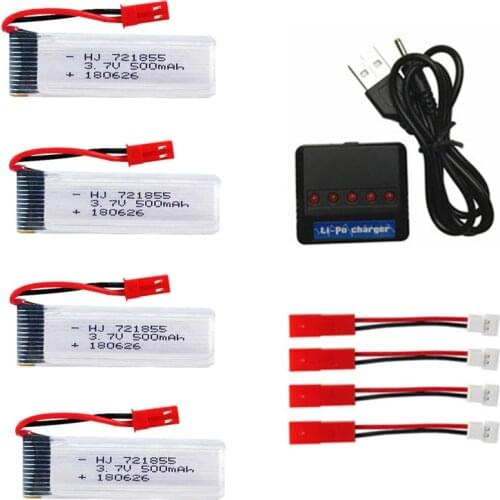 3.7V 500mAh Lipo Battery 721855 for H37 V929 V959 V930 V966 V977 X20 for Udi U815A U818A U819A L6052 L6036 V212 V222 H07