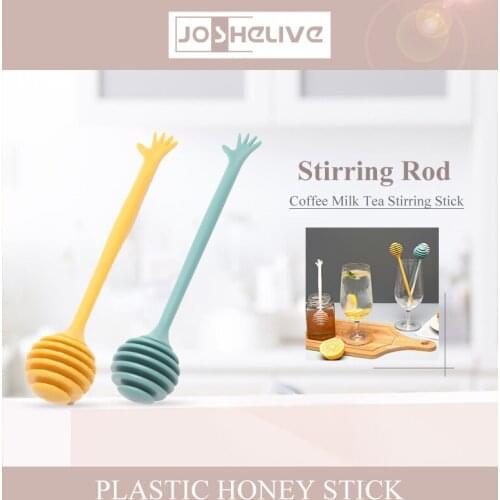Honey Stir Bar Mixing Handle Creative Plastic Coffee Milk Tea Stirring Stick Honey Stick For Kitchen Tableware Home Kitchen