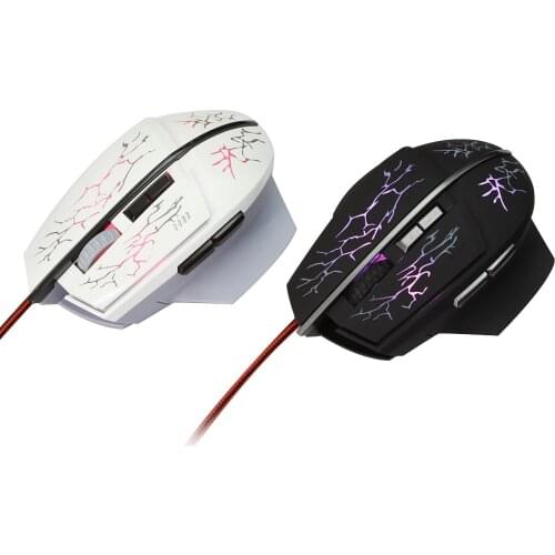 Wired Gaming Mouse 7 Programmable Buttons Ergonomic Mice Colorful LED Light Mouse for PC Computer Laptop Game and Office Esports