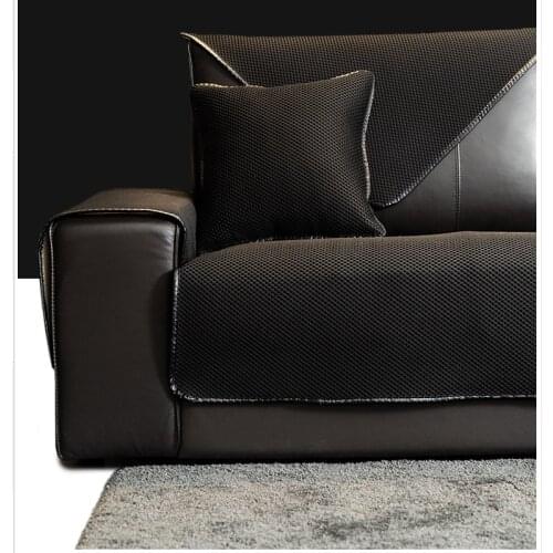 Solid Sofa Cover Living Room Home Office Couch Towel Non Slip Fashion Ventilation Especially Suit for Leather Item Four Seasons