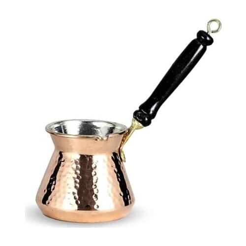 GREAT Authentic kitchen decor Copper Coffee Pot Wooden Handle Thick Forged Lump 4 Cups 225 ml FREE SHİPPİNG FREE FREE SHİPPİNG