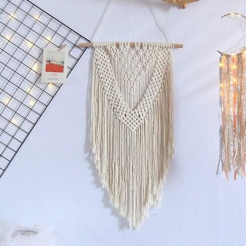 Bohemian Style Tapestry Wall Hanging Macrame Hand-Woven Curtains Tapestries Outdoor Home Wedding Christmas Art Wall Decorations