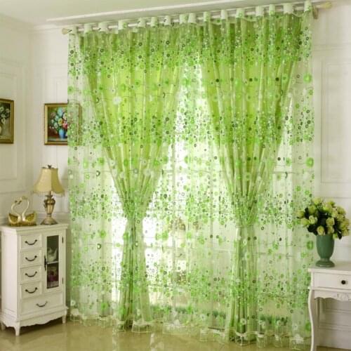 Curtains For Living Room Tulle For Bedroom Curtains Double Layer Blackout Curtain Home Flower Printed Roller Blinds On the Wind