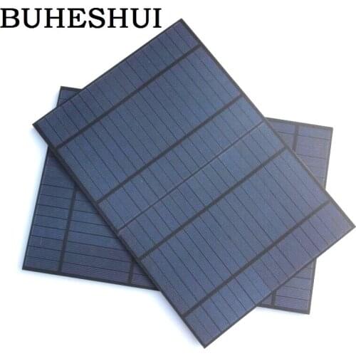 BUHESHUI PET 10W 18V Solar Panel Modul Polycrystalline Grade A Solar Cell For 12V Battery Charger 318x215MM 2pcs Free Shipping
