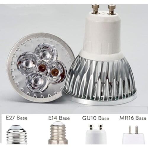 1pcs Super Bright 6W 9W 12W GU10 220V 110V LED Lamp Spotlight 3LED 4LED 5LED high power Light Chandelier Replace Halogen Bulb