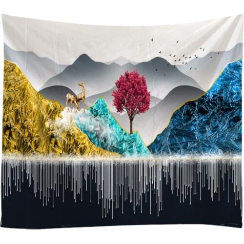 Creative 3D Printing Landscape Painting Tapestry Wall Hanging Bed Spread Beach Towel Table Cloth Yoga Mat 250CM*180CM Large Size