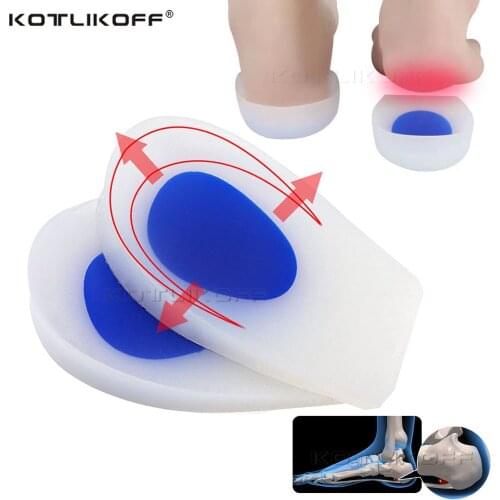 Unisex Plantar Fasciitis Insoles Medical Silicone Gel Insert Soft Elastic Heel Cup Shoes Pads Relief Heel Spur Foot Pain Cushion