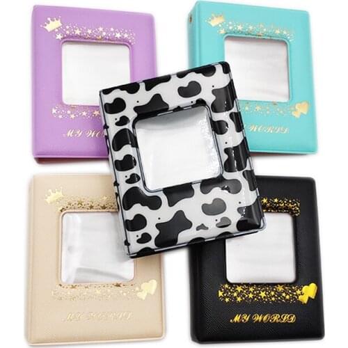Gold Crown Cow 3 inch Photo Album Photocard Hold 32 Pockets Star Collection Photo Album Postage Stamp Storage Book For Photo