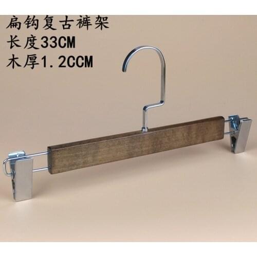 10pcs/lot 32cm-35cm Solid wood trousers rack/Wooden pants clip