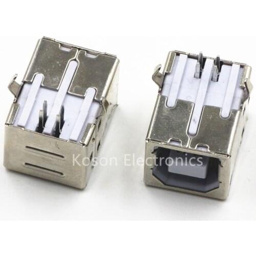 10pcs USB type B 90 female Connector Soldering PCB Connector Printer interface