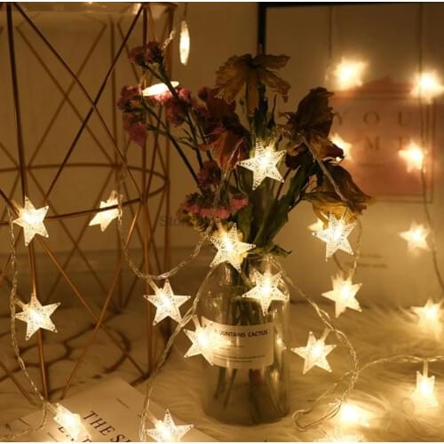 100sets LED Star Light String Garlands Christmas Decoration for Home Christmas Ornaments Xmas Tree New Year