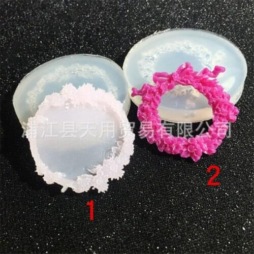 6.2*1CM DIY Sugar Craft Cake Vintage Petal Mirror Frame Cake Silicone Mold Fondant Mold Cake Decorating Tools Gum Paste Mold