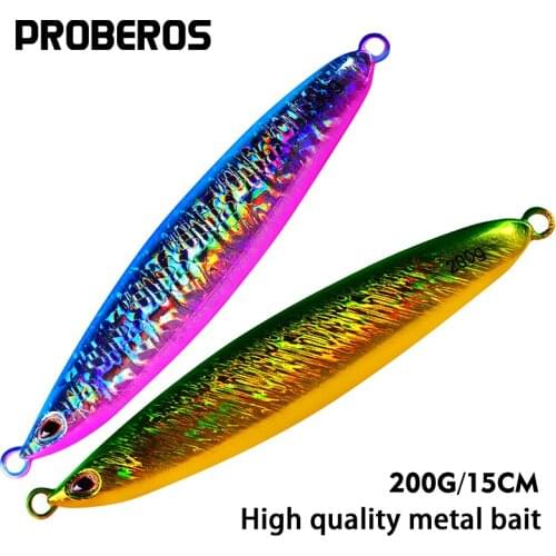 7PC Metal Fishing Baits 200G Lead Fish Jigging Fishing Lures without Hooks Scale Fishing Tackle Artificial Hard Lures Baits