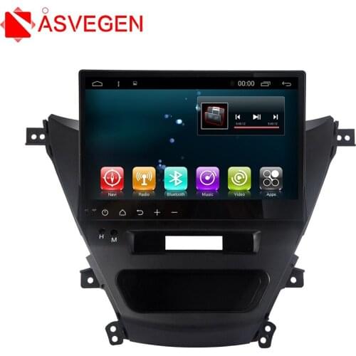 Asvegen Quad Core 10.2'' Android 6.0 Car GPS Navigation Autoaudio Headunit Multimedia DVD Player For Hyundai Avante 2012-2016