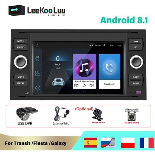LeeKooLuu Car Radio 2 Din Android Autoradio GPS Navigation Multimedia Player For Ford Focus 2 Mondeo S C Max Kuga Fiesta Fusion