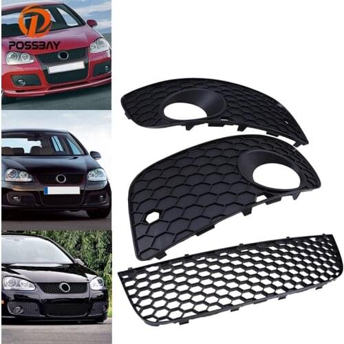 POSSBAY Car Fog Lamp Grille Lower Bumper Fog Light Lamp Cover for VW Golf MK5 GTI 2004 2005 2006 2007 2008 2009 Exterior Parts