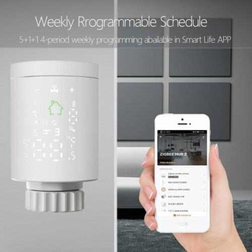 Wireless Smart Tuya Radiator Actuator Programmable Thermostatic Radiator Valve Temperature Controller Voice Control Via Alexa