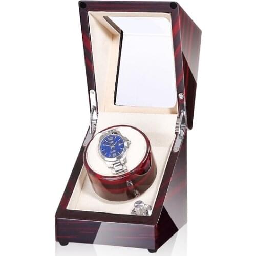 Wooden Watch Winder1-0 Automatic Winding Watch Storage Box High light Flannelette Inside 5 Mode Super Quiet Watch WInder Box