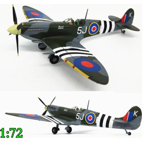 Fine 1:72 World War II British MK.IXc NO.126TH squadron 1944 finished product Alloy Aircraft Model Collection