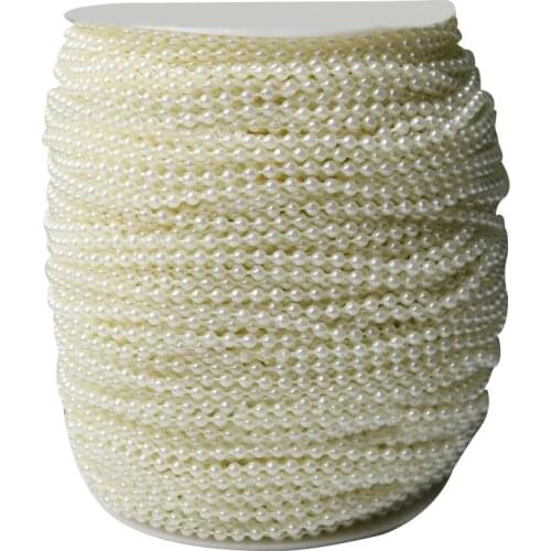 5 Meters 3mm pearl Beads cotton Line Chain pearls Garland Wedding Party Decoration party Supplies Bride Bouquet accessories