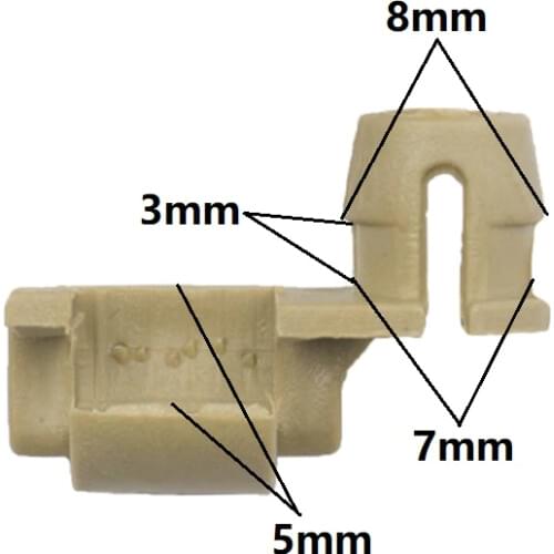 KE LI MI Car 5mm Wires Clip Retainers Trim Panel Door Lock Rod Fixed Clip Gray Plastic Auto Parts