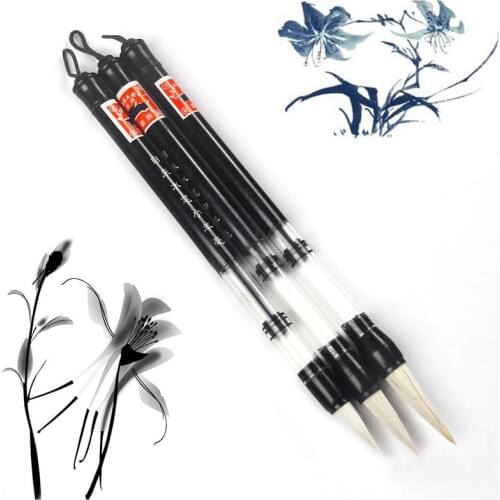 Hot Selling S/M/L Water Brush Chinese Japanese Calligraphy Reusable Adjusted Pen Practice White Head Brush JAN18