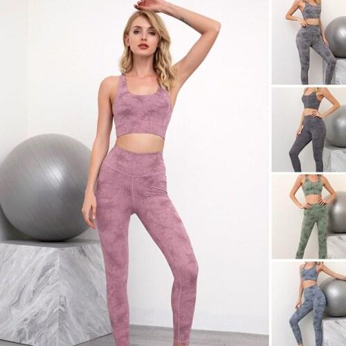 Yoga Set Sports Clothing High Waist Leggings Set For Running Women Fitness Suit Yoga Clothes Gym Workout Training Set Sportswear