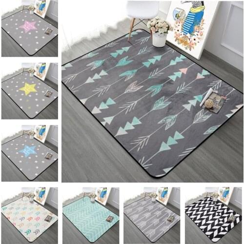 Nordic Geometric Arrow Living Room Carpet Kids Room Antiskid Rug Rectangle Stars Bedroom Sofa Mats Coffee Desk Carpets