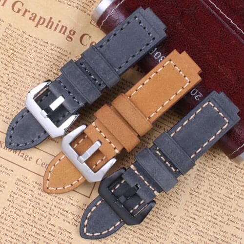 Leather watchband 24 * 16mm convex modified watch chain for gst-b200 watch belt 5608 gst-b200 mens watch strap watch band pin