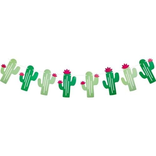 LUDA DIY Party Banners Decoration Mexican Cactus Birthday Festival Flags Halloween Easter Anniversary Wedding Supplies