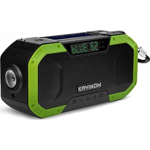 Multifunctional Hand radio IPX6 Waterproof AM/FM Weather Radio Use Emergency LED Flashlight and 5000mAh Power Bank