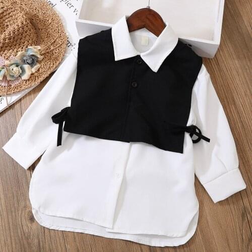 Jargazol Fashion Korean Kids Clothes Vest&long Blouse Cute Little Girls Outfits Fall Toddler Children Clothing Set Girl Costume