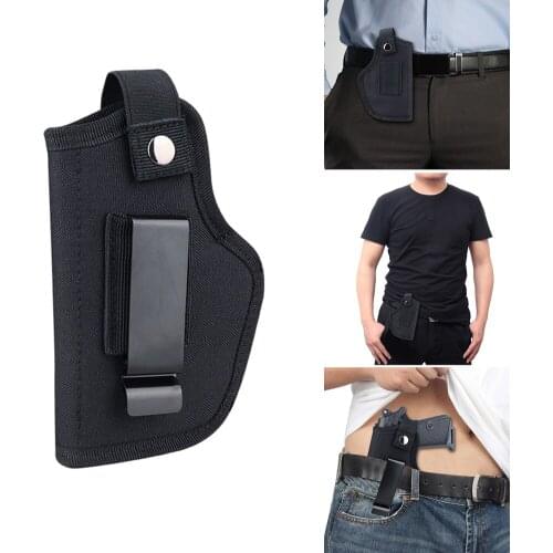 Outdoor Concealed Gun Storage Sleeve Belly IWB OWB Holster Quick Pull Pistol Small Weapon Waist Holder Bag for All Size