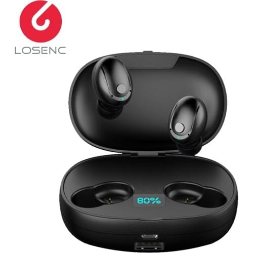 TWS V5.0 T5S Bluetooth earphone 3D stereo wireless earphone with microphone 2200mAh Power Bank Headset With Microphone Sport