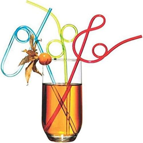 Disposable Drinking Straws Creative Colorful Crazy Curly Plastic Drinking Straws Home Restaurant Bar Party Decorative Supplies