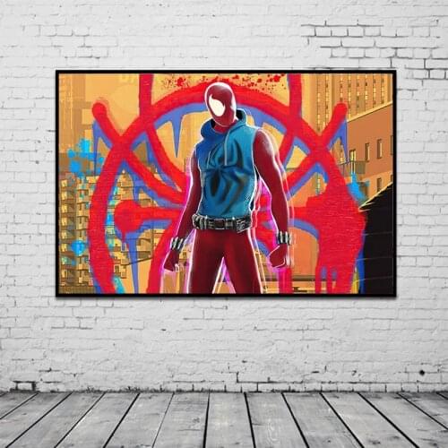 Marvel Scarlet Spider In Spider Verse Movie Canvas Painting Prints and Posters Wall Art Pictures for Living Room Decor Cuadros