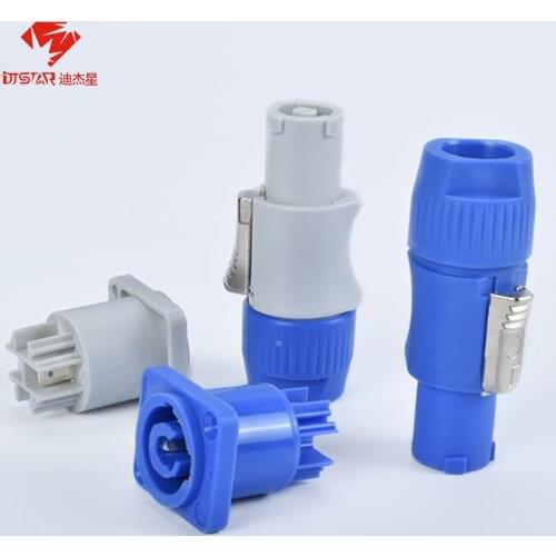 Stage Lighting Accessories Powercon Socket Male&Female Connector Plug For Par Light Moving Head Light DJ Disco DMX Music DJSTAR