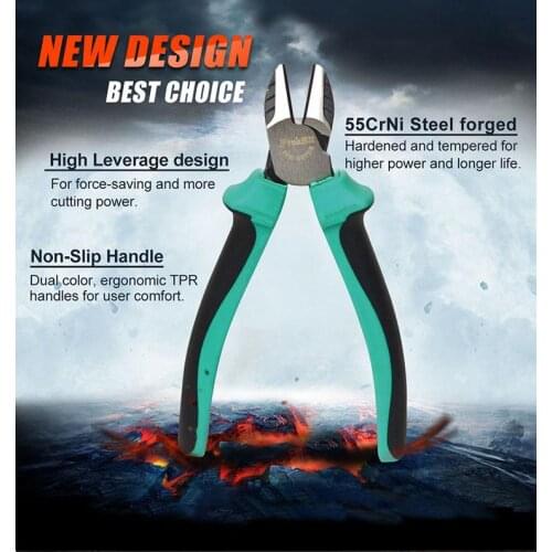 Proskit German two-color diagonal cutting pliers 1PK-067DS titanium diagonal cutting pliers diagonal cutting pliers