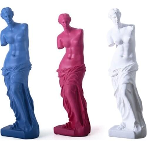 European David Resin Statue Modern Abstract Mini Goddess Broken Arm Sculpture Art Sketch Model Ornament Home Decoration
